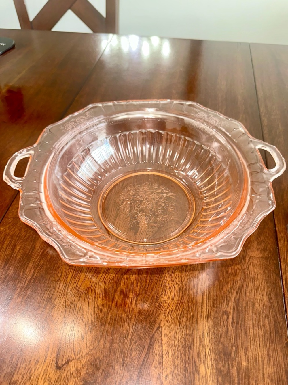 Anchor Hocking Pink Mayfair Serving Bowl - 1930s Depression Glass